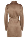 Women's Nemi Belted Cashmere Single Coat Brown - MAX MARA - BALAAN 3