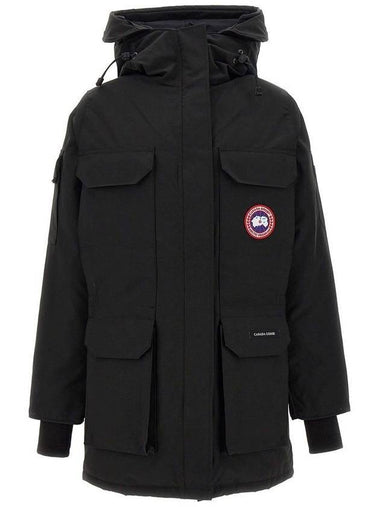 Expedition Logo Hooded Down Parka Black - CANADA GOOSE - BALAAN 1