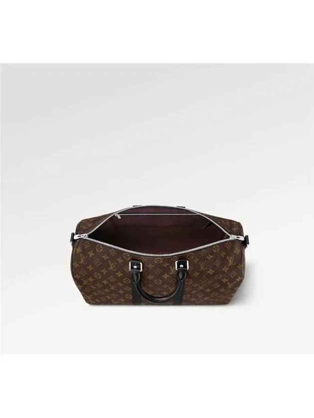 Keepall Bandouliere 45 Monogram Macassar Duffel Bag Brown - LOUIS VUITTON - BALAAN 4