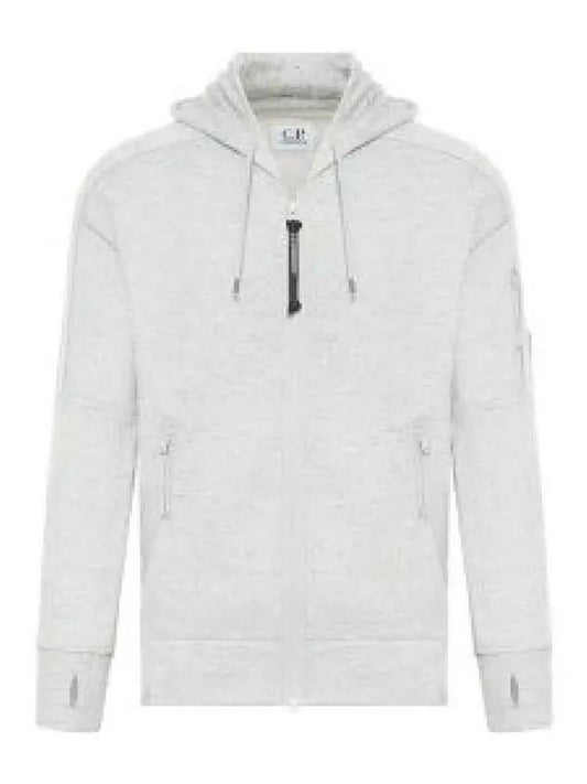 Diagonal Raised Fleece Hooded Jacket Grey - CP COMPANY - BALAAN 2