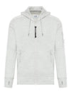 Diagonal Raised Fleece Hooded Jacket Grey - CP COMPANY - BALAAN 2