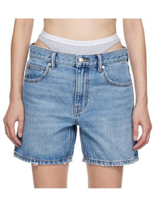 Low Rise Denim Shorts Blue - ALEXANDER WANG - BALAAN 2