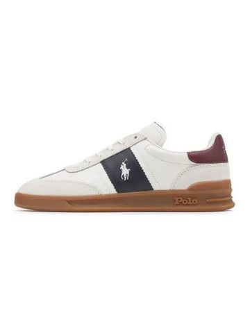 Heritage Aera Leather Suede Sneakers White - POLO RALPH LAUREN - BALAAN 1