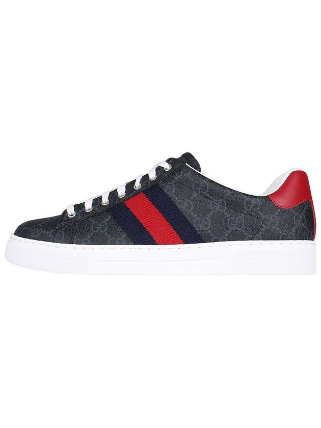 Ace Web GG Supreme Canvas Low Top Sneakers Black - GUCCI - BALAAN 4