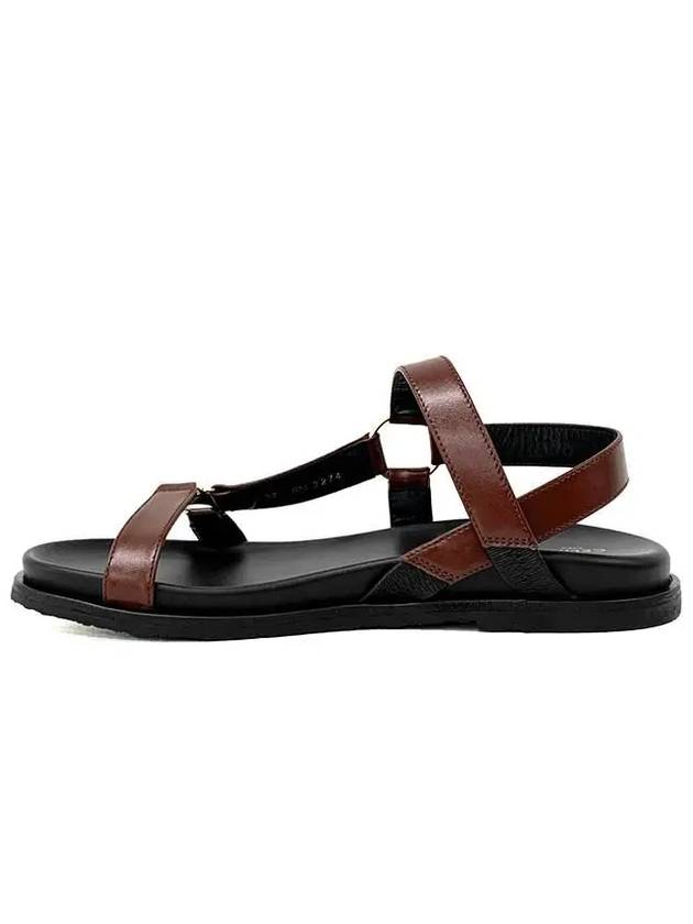 Maud Calfskin Triomphe Sandals Rust - CELINE - BALAAN 3