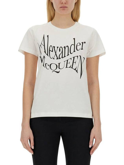 Short Sleeve T-Shirt 781403QZALT 0900 White - ALEXANDER MCQUEEN - BALAAN 2