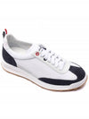 Fine Kid Suede Tech Runner Sneaker Navy - THOM BROWNE - BALAAN 5