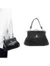 Vegan Leather Granny Frame Purse Tote Bag Black - VIVIENNE WESTWOOD - BALAAN 2