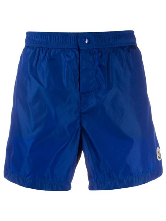 three-stripe logo swim shorts blue - MONCLER - BALAAN.