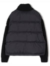 Padded Wool Cardigan Black - MONCLER - BALAAN 3