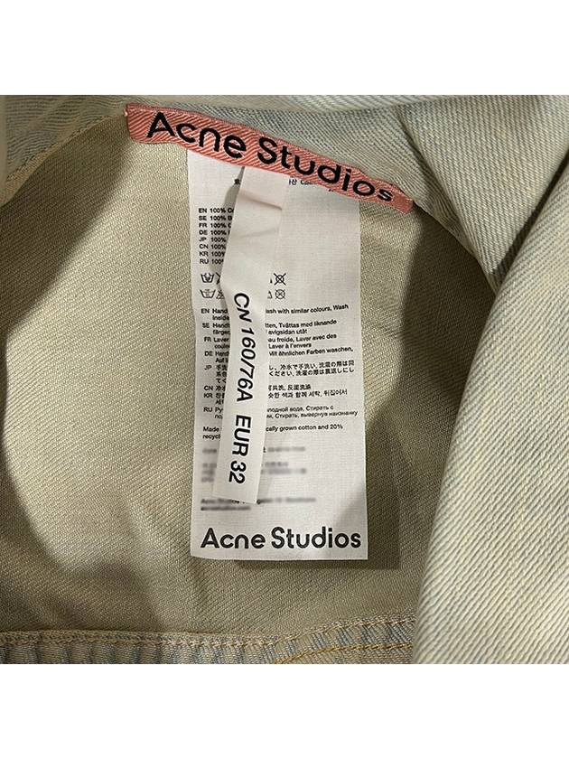 Studios Morris Cropped Denim Jacket Pale Yellow Pale Blue - ACNE STUDIOS - BALAAN 6