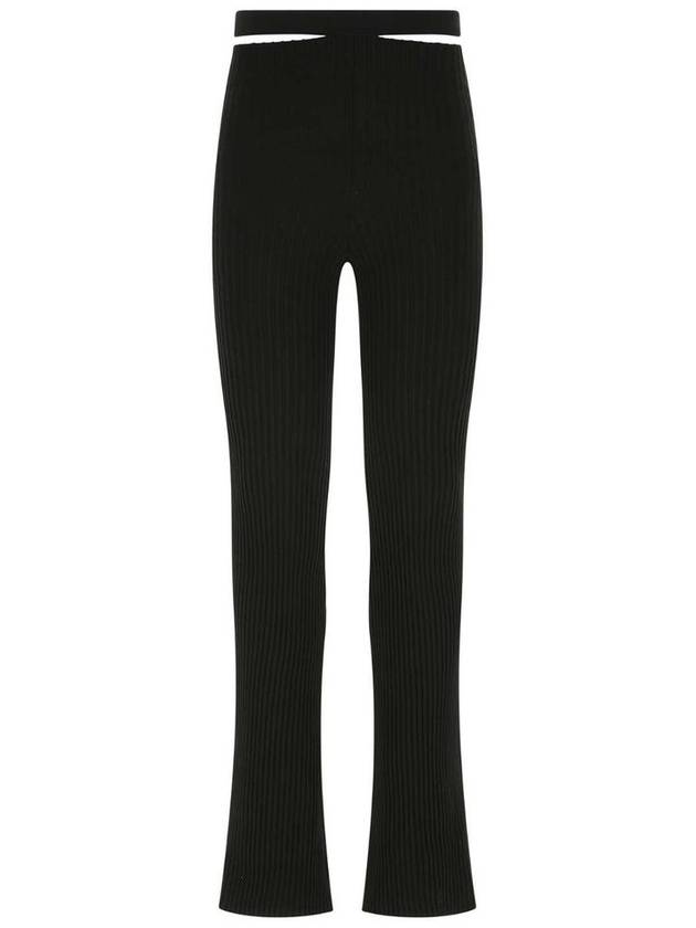 Andreādamo Ribbed Trousers With Cut Out Belt - ANDREADAMO - BALAAN 1