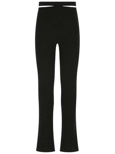 Andreādamo Ribbed Trousers With Cut Out Belt - ANDREADAMO - BALAAN 1