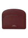 Demi Lune Card Wallet Burgundy - A.P.C. - BALAAN 2