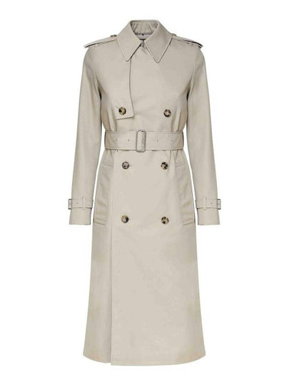 Cotton Blend Trench Coat Ivory - BURBERRY - BALAAN 2