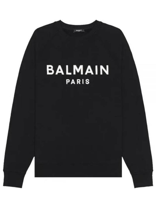 Logo Printing Sweatshirt Black - BALMAIN - BALAAN 1