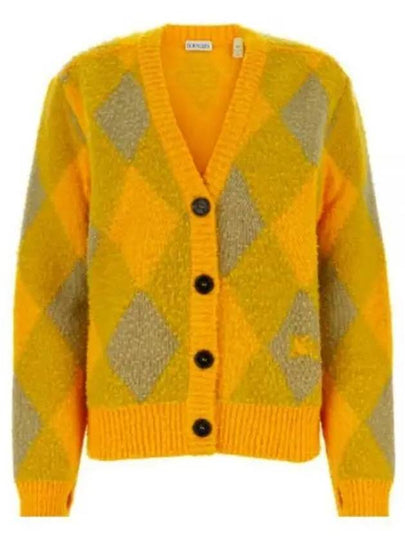 Argyle Wool Cardigan Yellow - BURBERRY - BALAAN 2