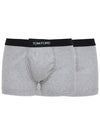 Men's Cotton Boxer Briefs Grey 2 Pack - TOM FORD - BALAAN 2