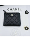 Classic zipper half wallet caviar black gold AP3999 - CHANEL - BALAAN 7