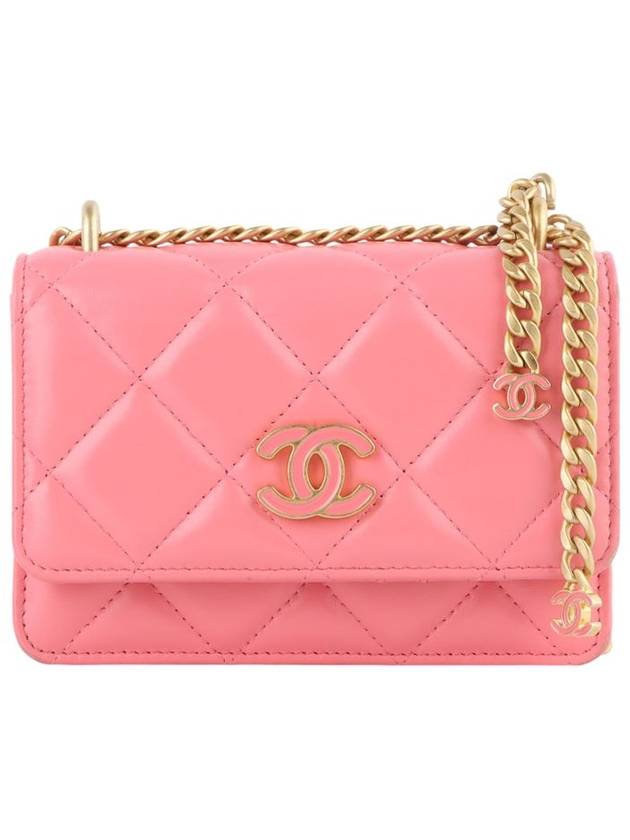 AP2635 Lambskin mini flap enamel gold metal cross bag overseas receipt 33424 2 - CHANEL - BALAAN 1