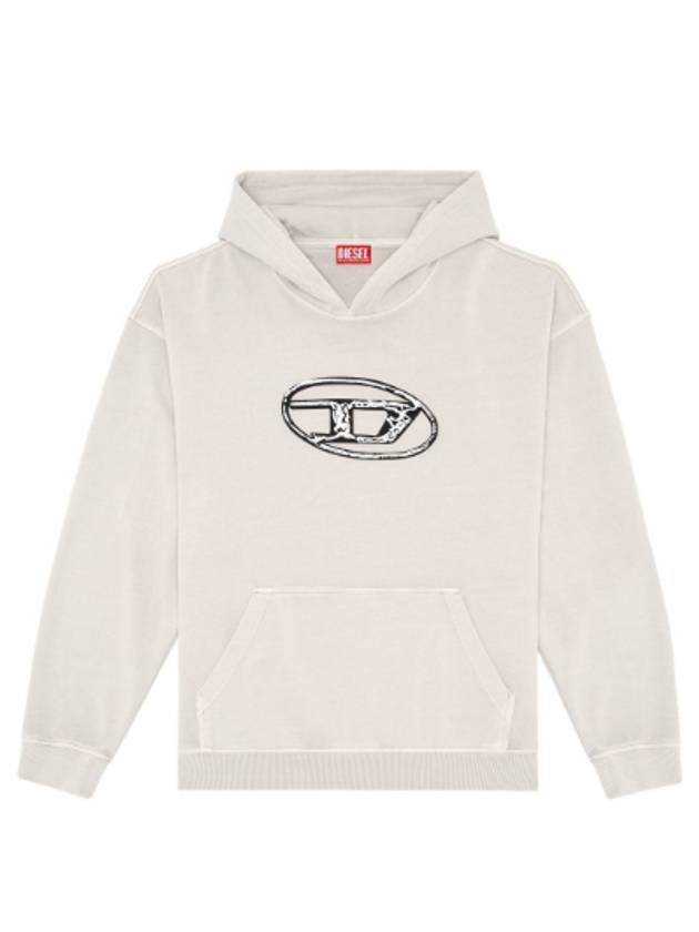 S-Boxt Logo Print Cotton Hoodie Beige - DIESEL - BALAAN 6