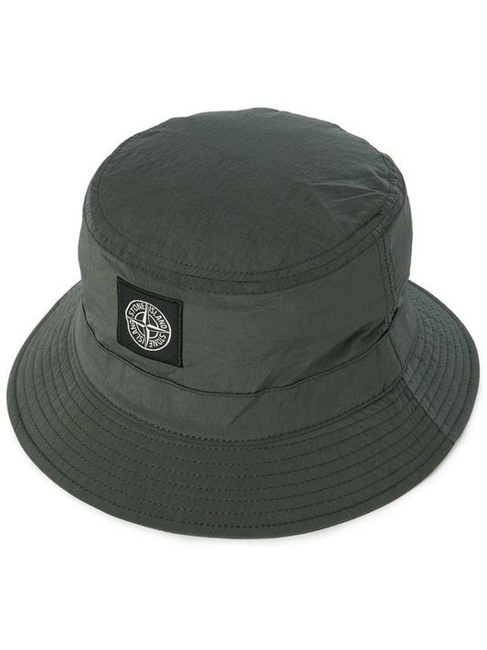 Econyl Regenerated Nylon Bucket Hat Musk Green - STONE ISLAND - BALAAN 2