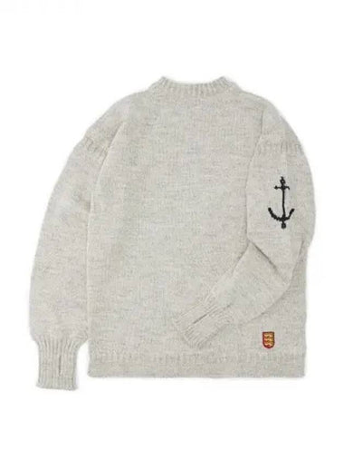 Fisherman Whole Garment Sweater Ash Domestic Product GPCX22101271905 - GUERNSEY WOOLLENS - BALAAN 1