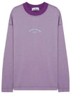 Marina Cotton Nylon Terry Fleece Crewneck Sweatshirt Purple - STONE ISLAND - BALAAN 2