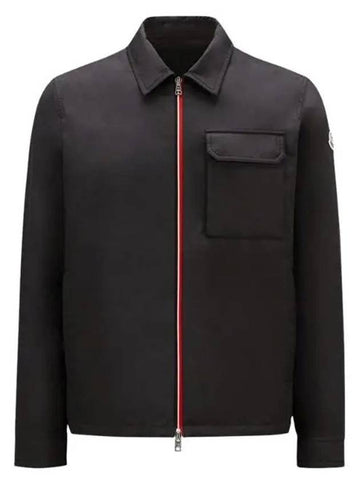 Epte Logo Patch Flap Pocket Zip Up Jacket Black - MONCLER - BALAAN 1