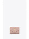 Monogram Envelope Small Half Wallet Pale Pink - SAINT LAURENT - BALAAN.