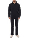 Wappen Patch Brushed Cotton Fleece Hoodie Black - STONE ISLAND - BALAAN 4