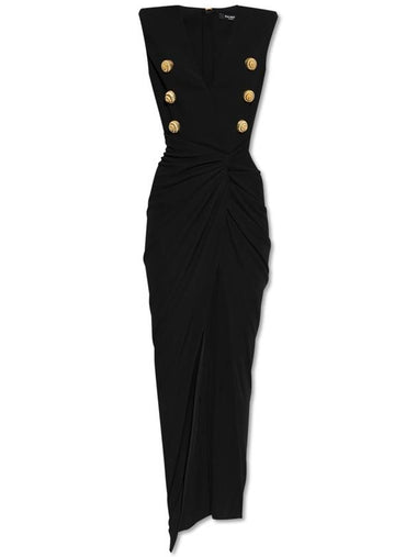 Balmain Dress With Slit, Women's, Black - BALMAIN - BALAAN 1