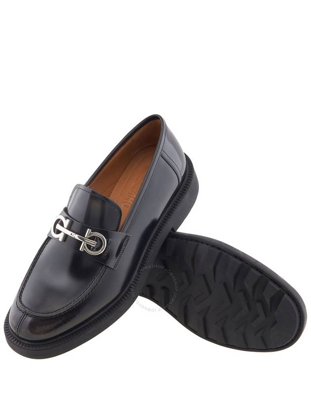 Gancini Ornament Leather Loafer Sparrow - SALVATORE FERRAGAMO - BALAAN 3