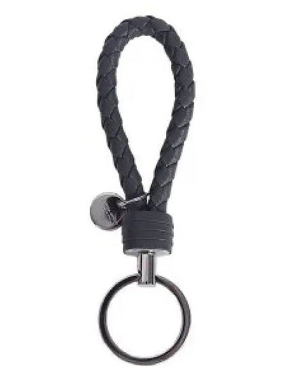 Intrecciato Leather Key Holder Grey - BOTTEGA VENETA - BALAAN 2