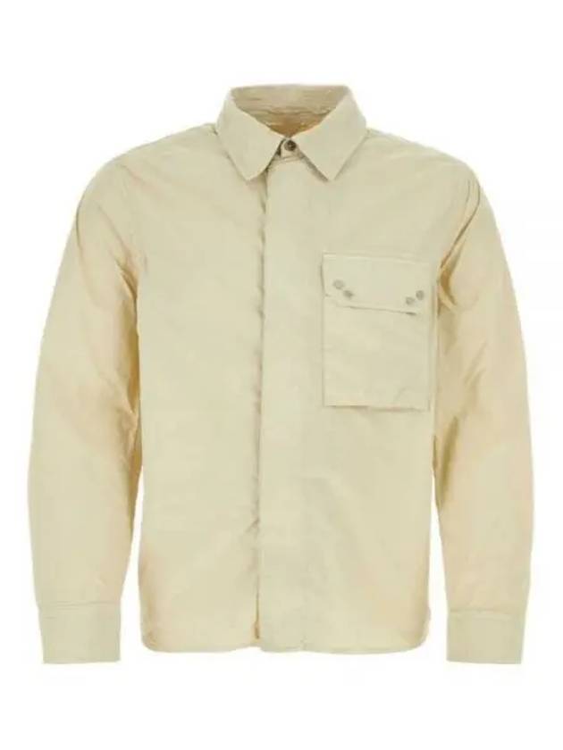 Classic Collar Garment Dyed Cotton Long Sleeve Shirt Beige - TEN C - BALAAN 2