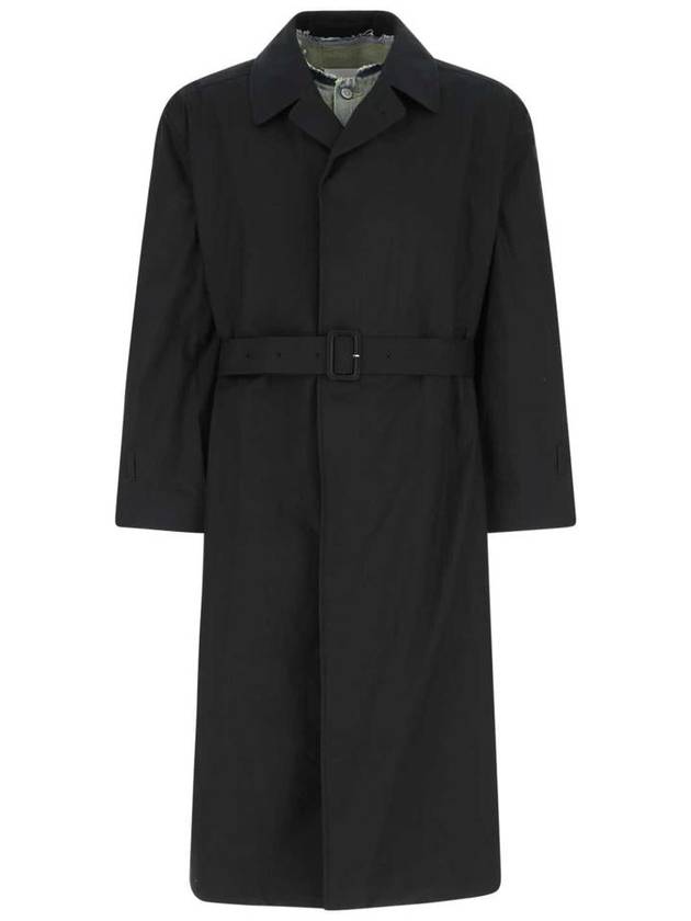 Layered Belted Single Trench Coat Black - MAISON MARGIELA - BALAAN 2