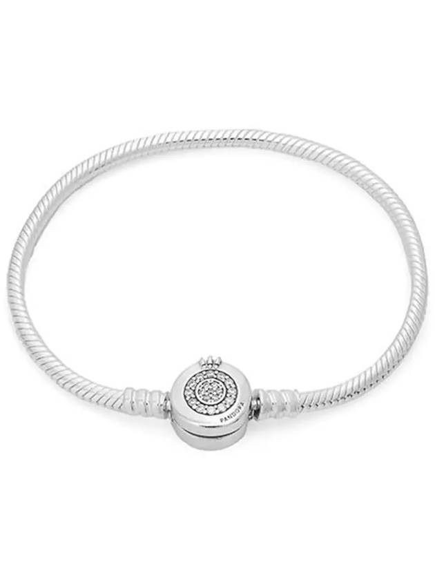 Moments Crown O Snake Chain Bracelet Silver - PANDORA - BALAAN 4