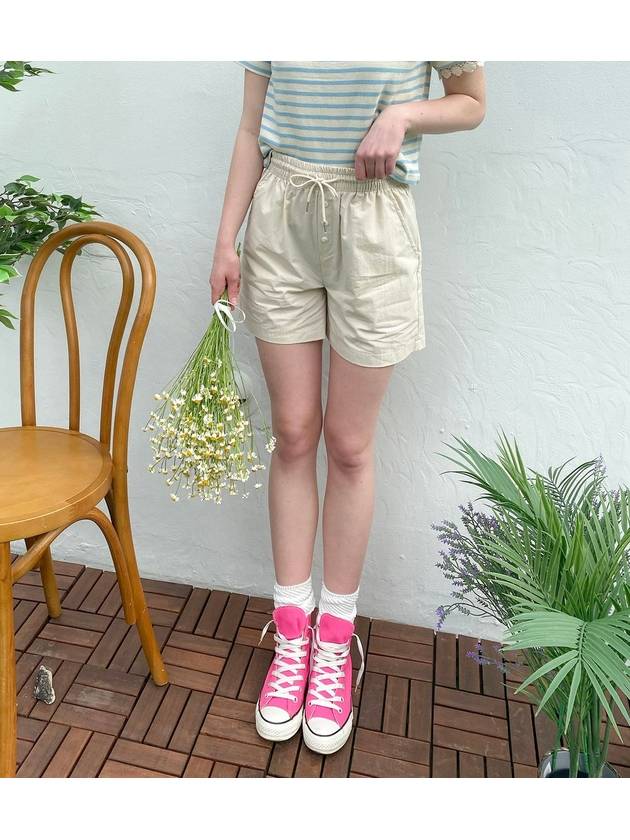 Recycle Island Banding Shorts Cream Beige - VIBEREEN - BALAAN 10