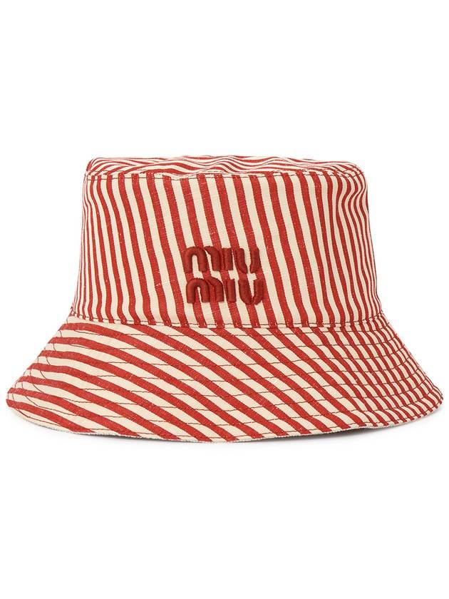 Reversible Bucket Hat Pouch Bag Set Red - MIU MIU - BALAAN 5