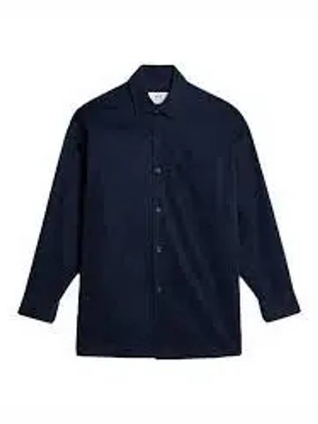 Back Logo Long Sleeve Shirt Navy - AMI - BALAAN 2