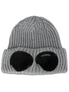 Extra Fine Merino Wool Goggles Beanie Gray - CP COMPANY - BALAAN 2