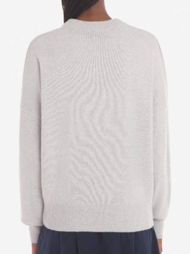 Fox Head Intarsia Comfort Knit Top Light Grey - MAISON KITSUNE - BALAAN 7