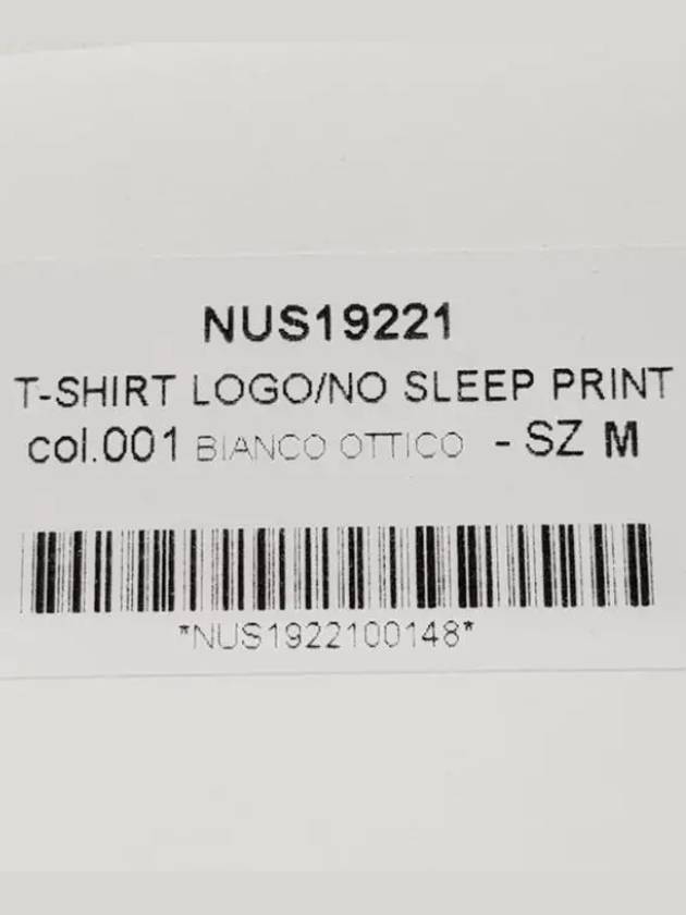 NUS19221 001 NO SLEEP TShirt White - IH NOM UH NIT - BALAAN 5