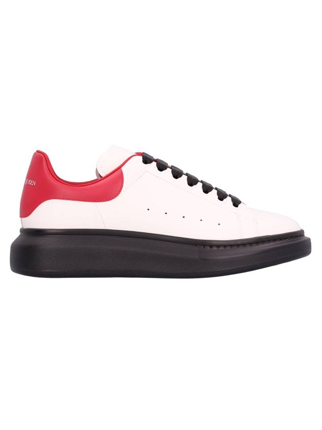 Oversized Leather Low Top Sneakers White Black Red - ALEXANDER MCQUEEN - BALAAN 2