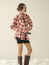 Ombre Checked Western Shirt Red W - KINETO - BALAAN 2