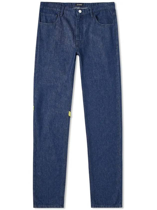 Regular fit tape patch denim jeans Blue 1913121003100044 - RAF SIMONS - BALAAN 1