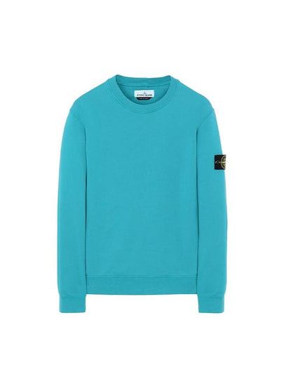 Compass Patch Crew Neck Sweatshirt Blue - STONE ISLAND - BALAAN 2