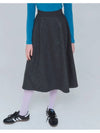 A line volume long skirt wool gray 0124 - VOYONN - BALAAN 5