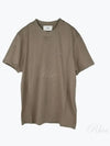 Tone On Tone Heart Logo Organic Cotton Short Sleeve T-Shirt Brown - AMI - BALAAN 2