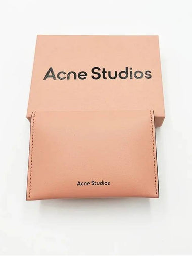 Foldable Card Holder Salmon Pink CG0099 AD2000 - ACNE STUDIOS - BALAAN 1